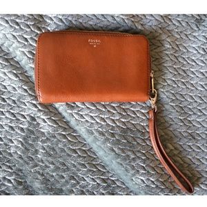 Brown leather Fossil wallet